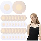 Abeillo 50 Pieces Nipple Pasties for Women, Round Self-Adhesive Nipple Covers Pasties Breast Cover Disposable Nipple Breast Pads Stickers No Show Bra Pad Nude