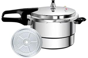 Pressure Cooker Stainless Steel - 7L | Large Rice Cooker with Steaming Rack, Efficient Cooking for Soup, Fish, Stewing, Cooki