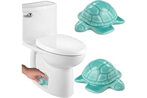 AKV Cute Turtle Toilet Bolt Caps Ceramic Sea Turtle Toilet Bolt Covers Decorative, Set of 2 Toilet Screw Cover Caps, Toilet Caps for Bottom of Toilet, Toilet Bowl Caps for Bolts Bathroom Decor (A)