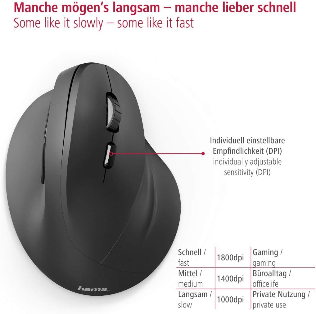 Hama "EMW-500 Vertical Ergonomic Mouse, Black, Unica - Image 5