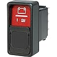 Blue Sea Systems 2145 SPDT Remote Control ON-OFF-ON Contura Switch for ML Relays, BLACK,RED