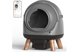 COZILEY Self Cleaning Litter Box for Multiple Cats, G1 Automatic Cat Litter Box, Self-Cleaning Robot with Smart APP Control and Health Monitoring, Includes 2 Roll Trash Bag and Litter Mat, Grey