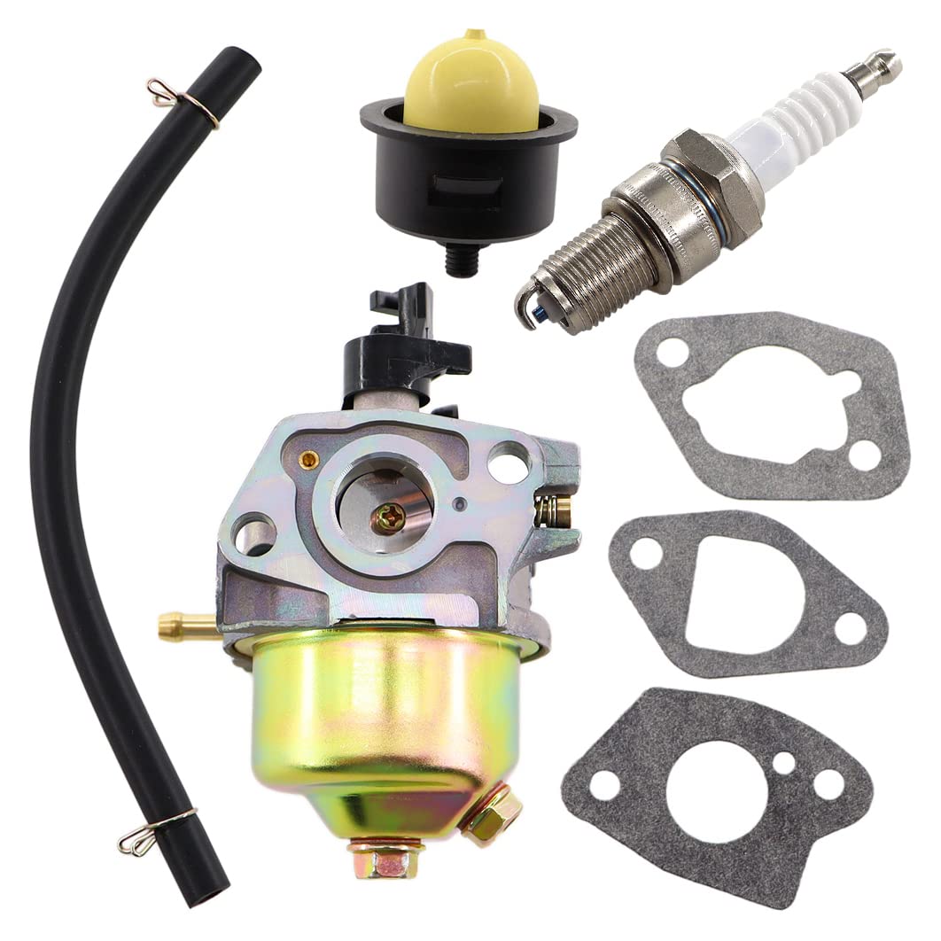 MCHNIC Carburetor with Gasket Petrol Hose Spark Plug Primer for Einhell GC-PM 46/1 S, GC-PM 51/2 S HW, HBM 46 R Lawnmower