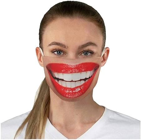 Seraisl 𝐌𝐀𝐒𝐐𝐔𝐄 De Protection Pour Adulte Motif 3d Humoristique Lavable Pour Homme Et Femme Exterieur La Fete Les Sports Levres Halloween Avec Une Drole D Expression Animale Amazon Fr Cuisine Maison