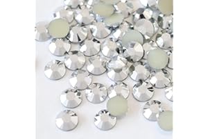 SUKIIY 5000PCS Resin Flatback Rhinestones, Mix Sizes 2mm 3mm 4mm 5mm 6mm Mine Sliver Jelly Flatback Resin Rhinestones for Tumbler, Mugs, Bottles Crafts, Bling Glitter Rhinestones for Nail Face Art