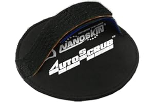 Nanoskin AUTOSCRUB 5 3/4" Hand Strap Applicator – Clay Bar Alternative for Removing Contaminants from Paint, Glass, Plastic, and Metal | Compatible with 6" Pads | Easy Pre-Wax & Coating Prep