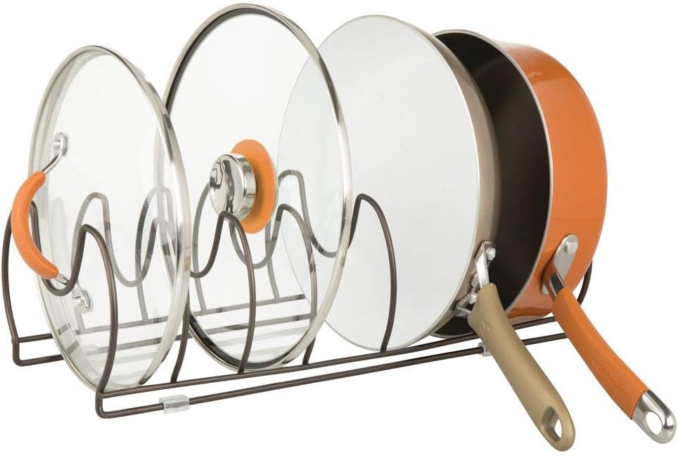 mDesign Pots and Pan Rack – Metal Wire Rack for Cookware Storage ...