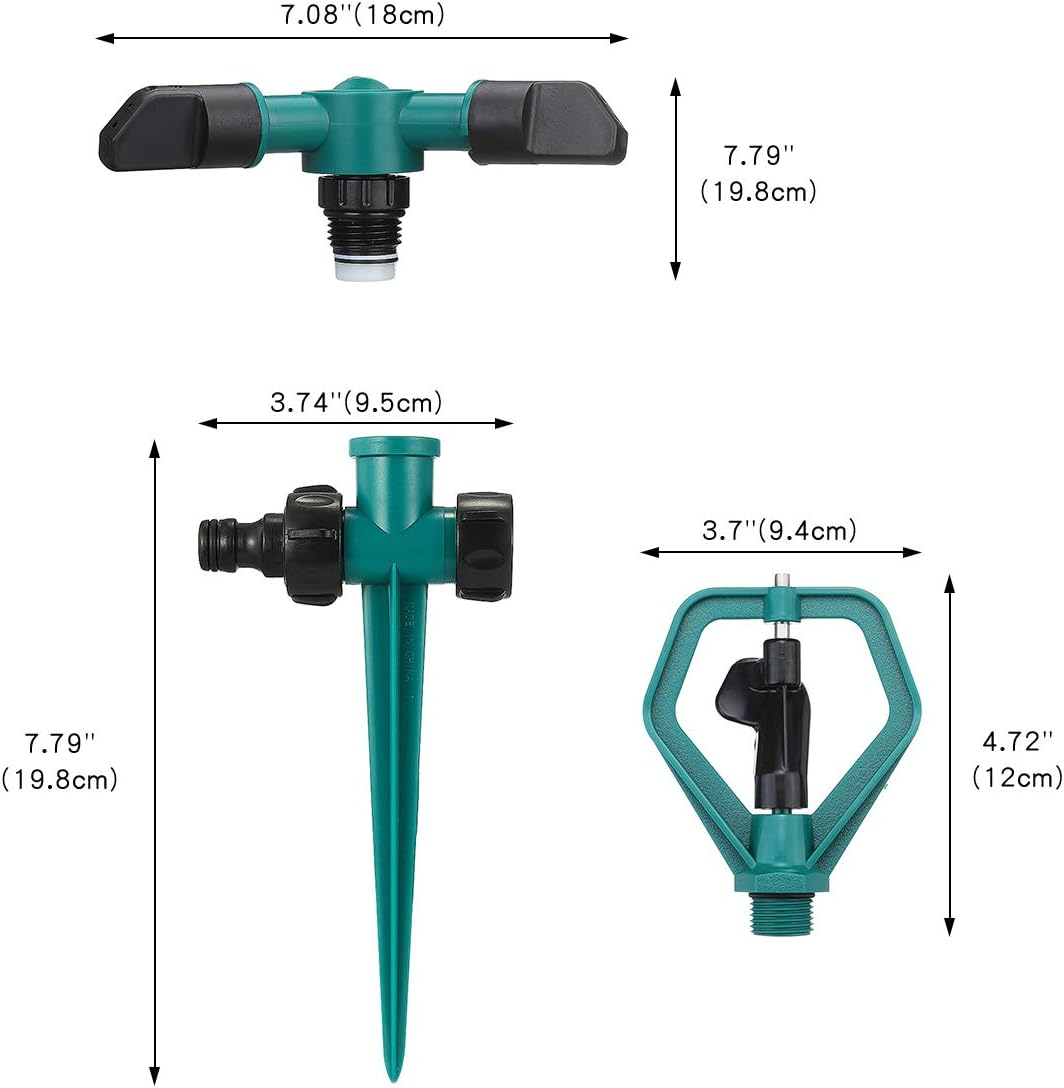 JOYXEON Lawn Sprinkler (Set of 2) 360 Degree Automatically Rotating Sprinklers for Garden with 2 pcs Butterfly Rotary Sprinklers Rotating Irrigation System for Garden Yard Kids 3, 000 Sq. Ft Coverage : Garden & Outdoor
