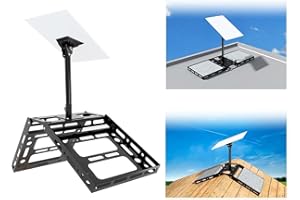 Adjustable Starlink Gen 3 Roof Ridge Mount, Ybervont Starlink Mounting Kit Gen 3 with 0-30° Adjustable Starlink Gen 3 Pipe Adapter, Starlink Roof Mount Kit for Starlink Internet Kit Satellite, Black