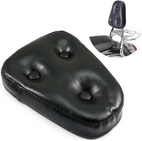 Amazon オートバイ用合成皮革助手席用シーシーバーバックレストクッションパッド ハーレースポーツスター ファットボブ ダイナ ソフテイル チョッパー ボバー カフェ ツーリング ブラック ユニバーサル ブラック M04 シーシーバー 車 バイク