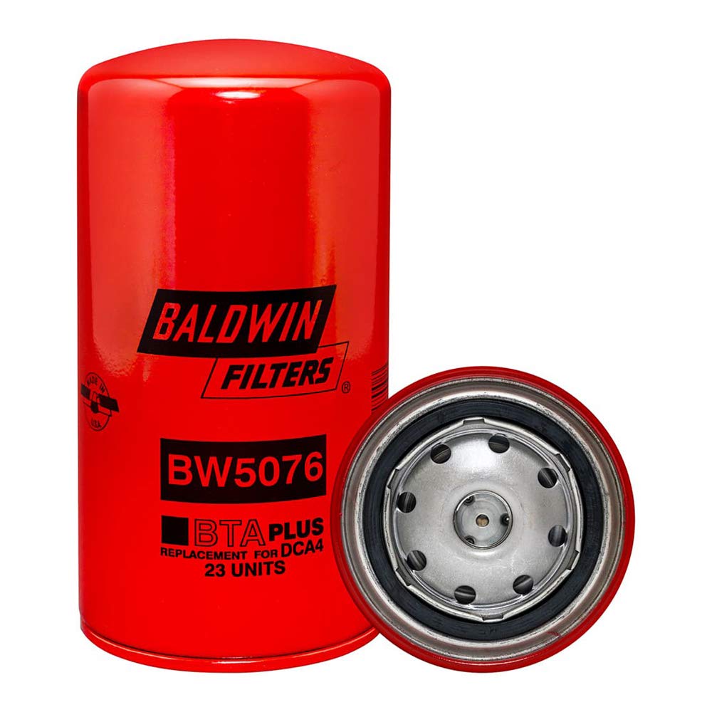 Baldwin BW5076 Spin-on Coolant Filter with BTA PLUS Formula, 181.8 mm Length, 93.7 mm OD