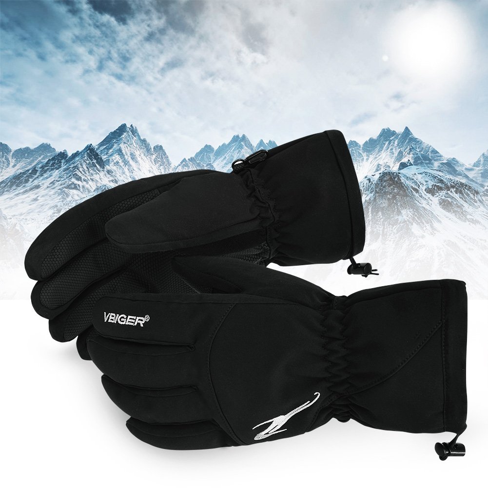 Vbiger Winter Ski Gloves Waterproof Outdoors Sports Gloves Warm Snow Gloves for Men Women