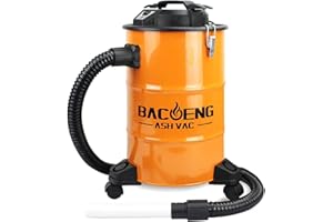 BACOENG 5.3-Gallon Ash Vacuum Cleaner with Double Stage Filtration System. Standard Ash Vac
