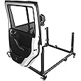 Hooke Road Door Hanger Storage Rack Movable Cart Door Holder Sliding Bracket for Jeep Wrangler JK JL & Gladiator JT 2007-2025