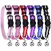 PUPTECK 6 Pack Reflective Breakaway Cat Collar - Safety Kitten Collars with Bell
