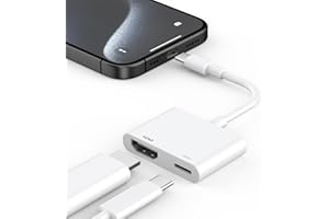 KASSDIN USB C to HDMI Adapter for iPhone 16 15 to TV, Type C Digital AV Adapter 4K Sync Screen Connector Cable for iPhone 16/16 Plus/16 Pro/16 Pro Max/15/15 Plus/15 Pro/15 Pro Max to HDTV Projector Monitor