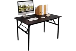 Need Computer Desk 39.3inches Foldable Computer Table with BIFMA Certification Writing Desk Folding Table Office Desk, Black,