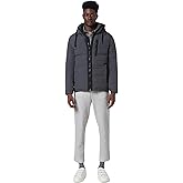 Andrew Marc Men's Huxley Mid Length Water Resistant Crinkle Down Jacket