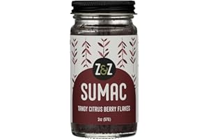 Sumac by Z&Z | Ground Sumac Spice Made from Fresh Tangy Citrus (Sumac) Berries | Turkish Sumac Seasoning for Marinades, Salads, Rice, & Hummus | Authentic Middle Eastern & Mediterranean Taste, 2 Oz