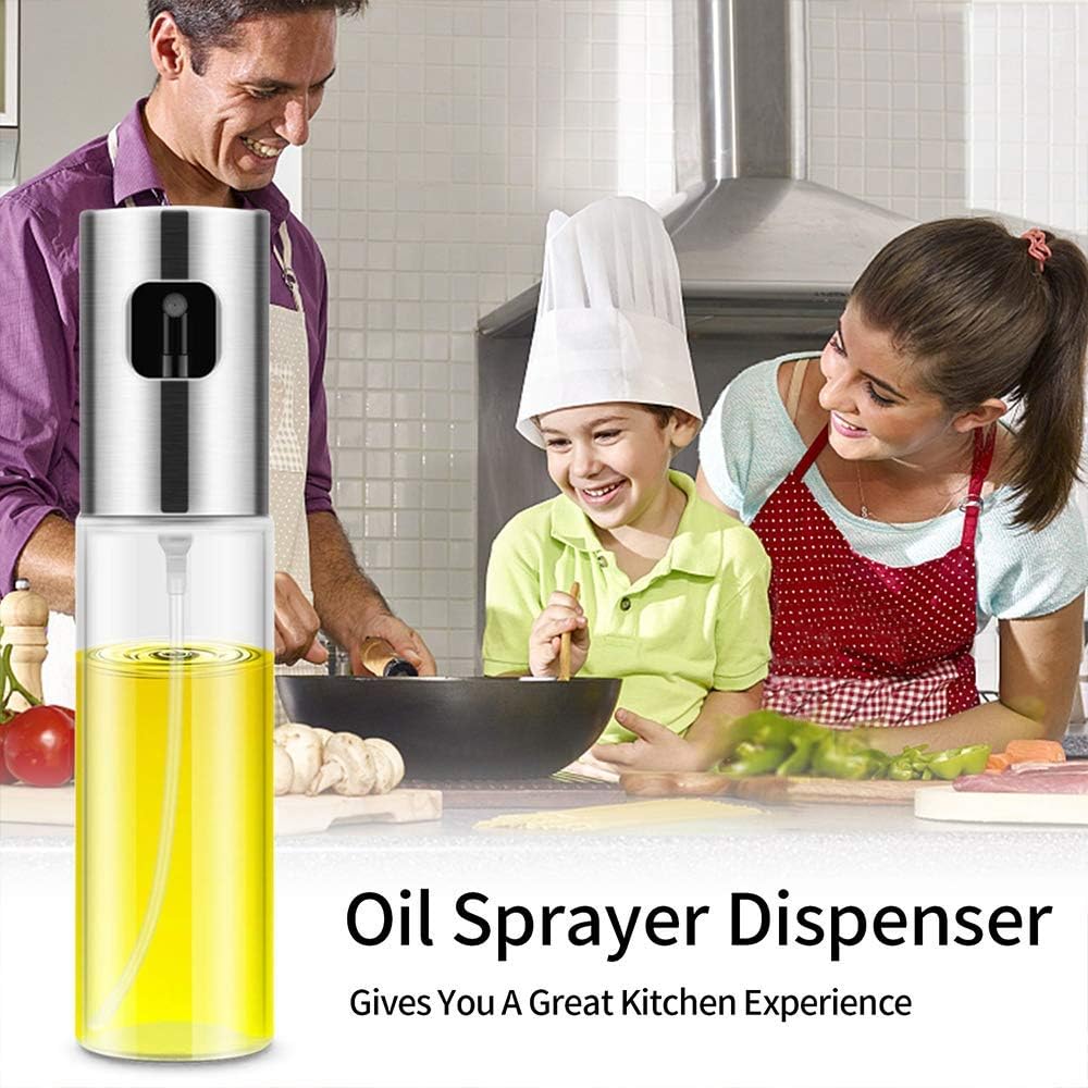 Oil Sprayer Dispenser, Olive Oil Sprayer, Spray Bottle for Oil Versatile Glass Spray Olive Oil Bottle for Cooking, Vinegar Bottle Glass, for Cooking, Baking, Roasting, Grilling: Kitchen & Dining