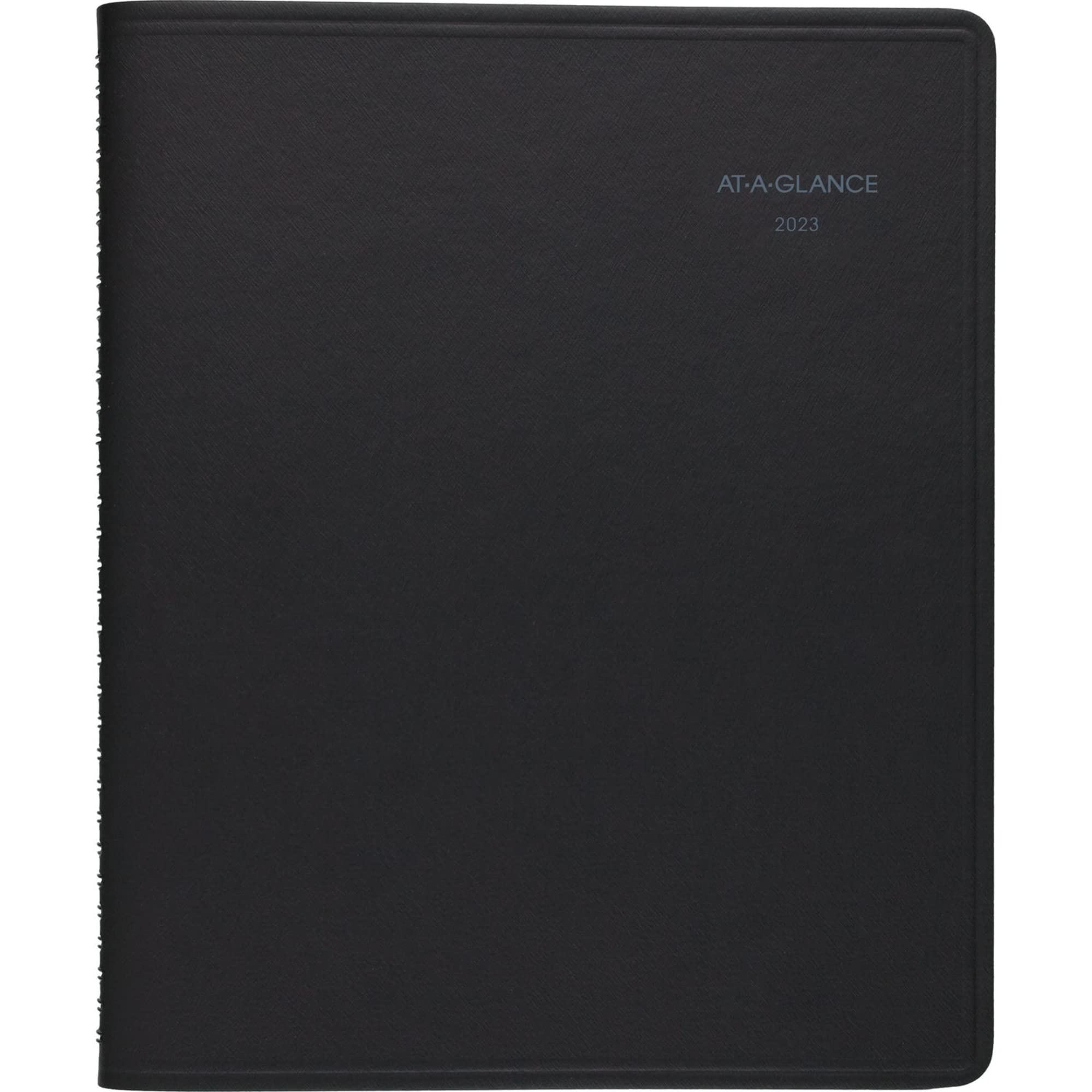 AT-A-GLANCE 2023 Weekly & Monthly Planner, QuickNotes, 8" x 10", Large, Open Scheduling, Monthly Tabs, Pocket, Black (760105)