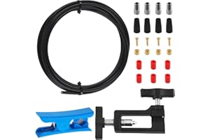Swpeet 25Pcs 2500mm Bicycle Hydraulic Disc Brake Hose Kit with Insert Tool & Hose Cutter, BH59 Compatible, Black