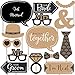 Big Dot of Happiness Better Together - Wedding Photo Booth Props Kit 20 Count
