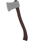 Lumberjack Toy Fake Plastic Ax Costume Accessory, Brown Silver, One Size