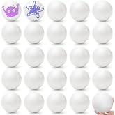 Lyellfe 24 Pack Craft Foam Balls, 4 Inch | Round Polystyrene Crafts Balls for DIY Projects, Christmas Ornaments, School Model