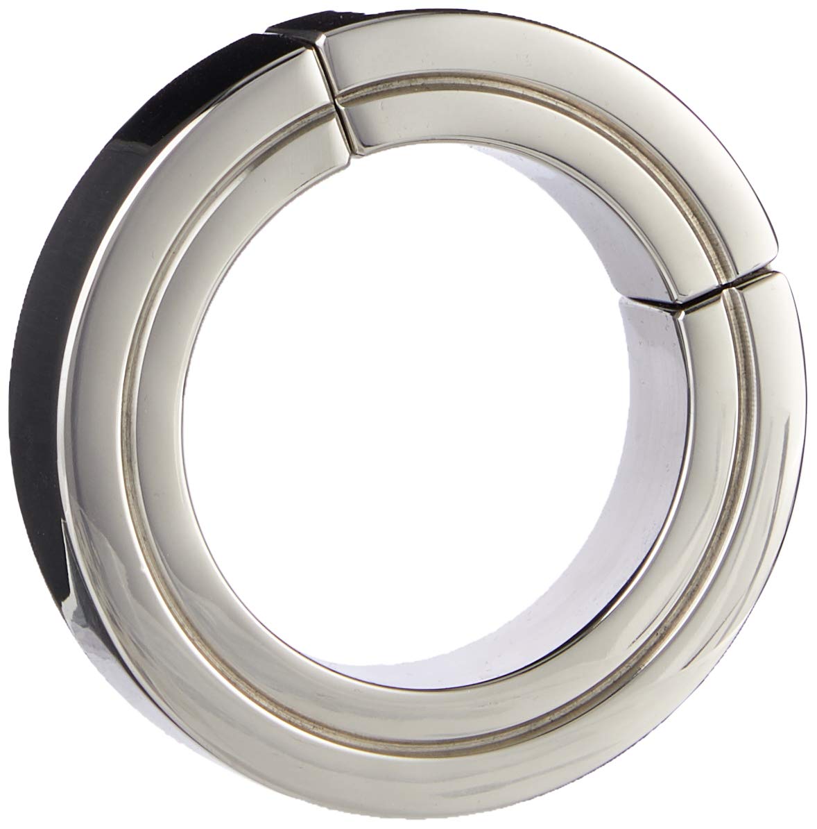 Black Label Magnetic Hinged Cock Ring Polished, 0.2 kg