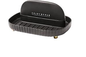 SUUGLY Utensil Rest Holder for Kitchen Counter Spoon Rest Cooking Ladle Spatula Lid Holder Kitchen and Grill Utensil Organizer for Countertop Stove Top (Black)