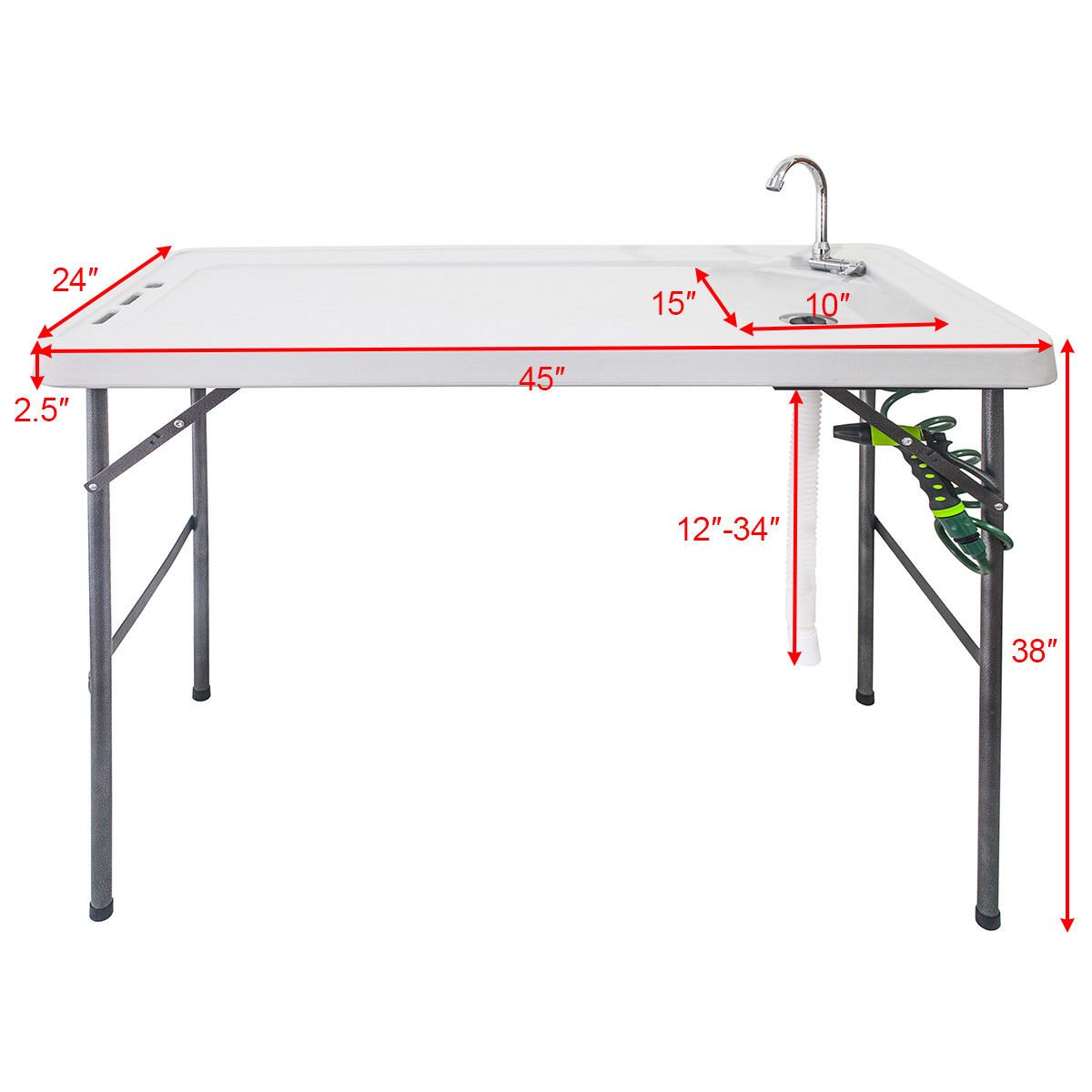 2017 Folding Portable Fish Table Hunting Cleaning Cutting Camping