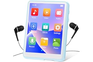 64GB MP3 Player with Bluetooth 5.3 - MECHEN 2.4" Full Touch Screen，Portable Digital HiFi Lossless Sound Music MP3 MP4 Player with Speaker，FM Radio，Line-in Recording，E-Book，Earphones Included