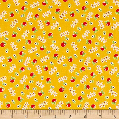 Riley Blake Designs Riley Blake Farm Girl Vintage Apple Honey Yellow, Fabric by the Yard