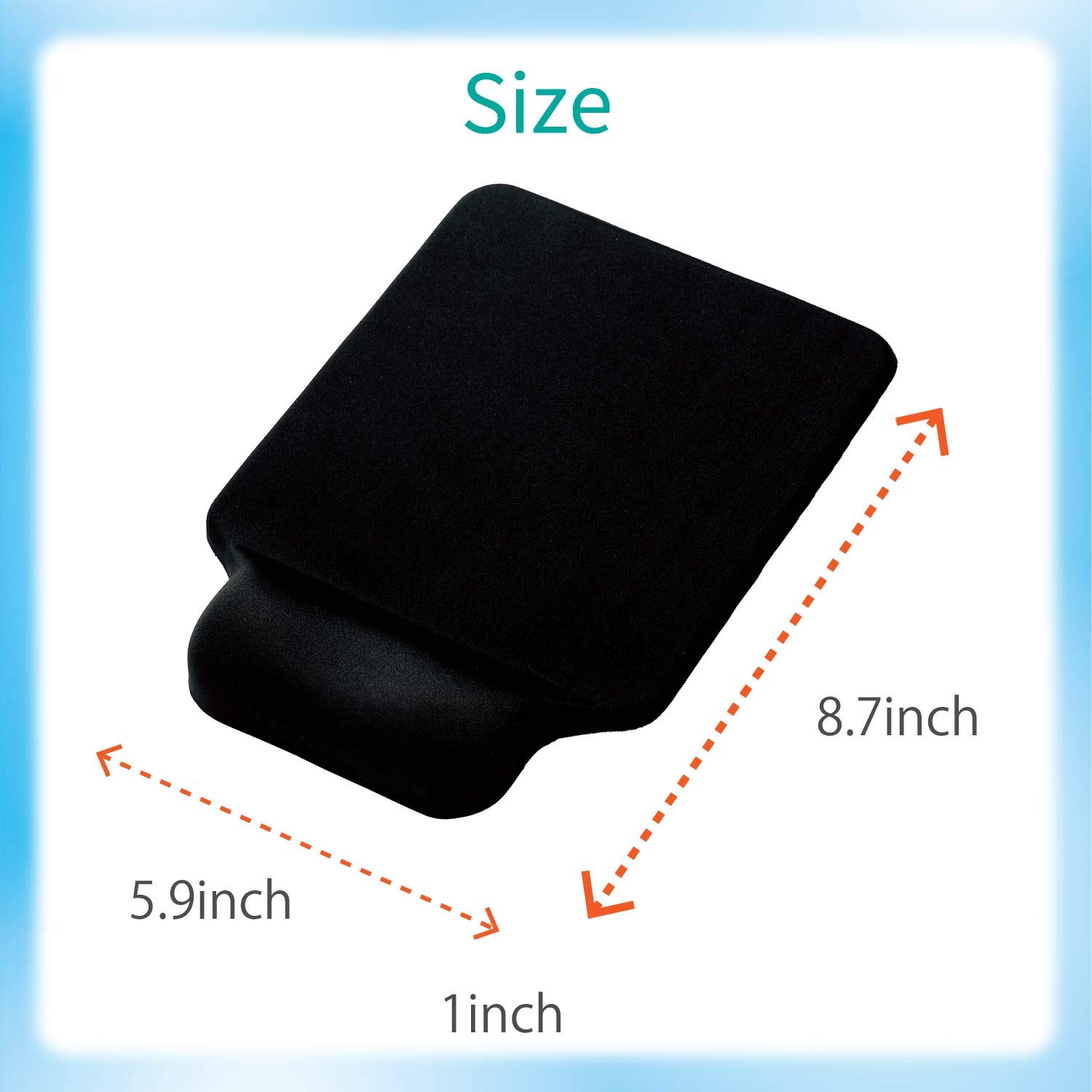 Elecom MP-GELBK Mouse Pad Wrist Rest Gel Material Desk Mouse Pad Black