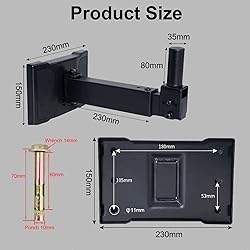Howonder HD-339 Heavy Duty Speaker Wall Mounts,Hold