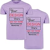 Personalized Image/Text for Your Company/Wedding/Greetings with Digital Printing | Unisex Adult | Custom T-Shirt