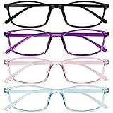 URAQT 4Pcs Blue Light Glasses for Women Men, Blue