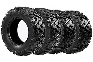 SUNROAD Set of 4 ATV UTV Tires 25x8-12 Front & 25X10-12 Rear 6Ply All-Terrain Tubeless