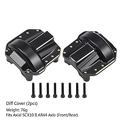 SCX10 II Brass Diff Covers, 2 Pcs 76g Front and