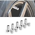 HAOBO TR414 - Universal TPMS Chrome Valve Stem Sleeve Covers and Cap Dress Up Kit- Set of 5, FITS All TPMS Rubber Valve Stems for All Make and Model Cars and Trucks with TPMS Sensors