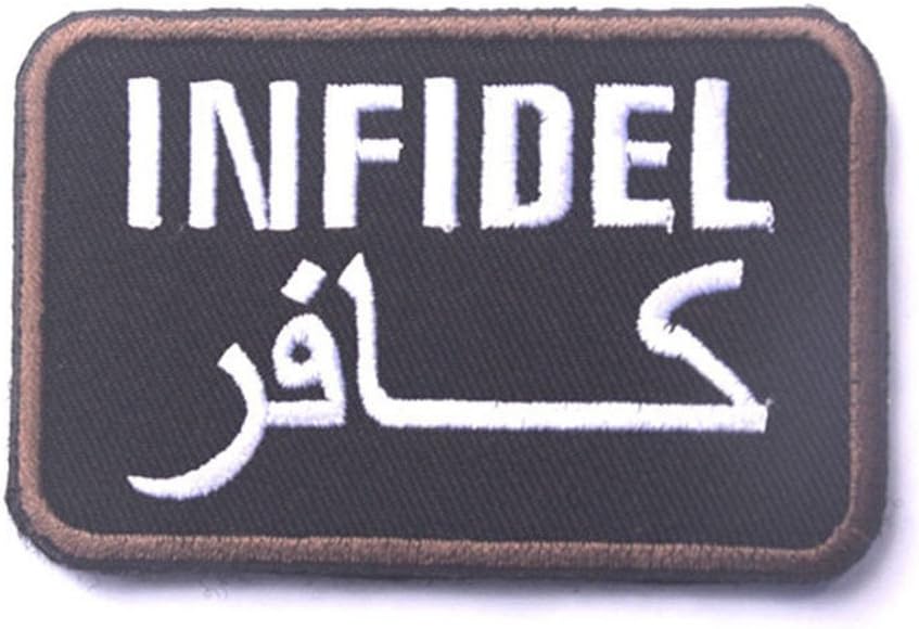 Minkoll Embroidery Badge, Infilel Army Camouflage Embroidered Letter Military Tactical Armband Patches for Clothing Bag Cap (black)