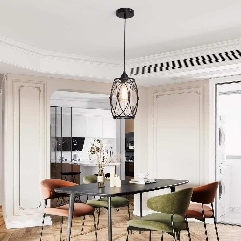 Pendant Lighting Fixture Modern Farmhouse Glass Chandelier Hanging Light - - 