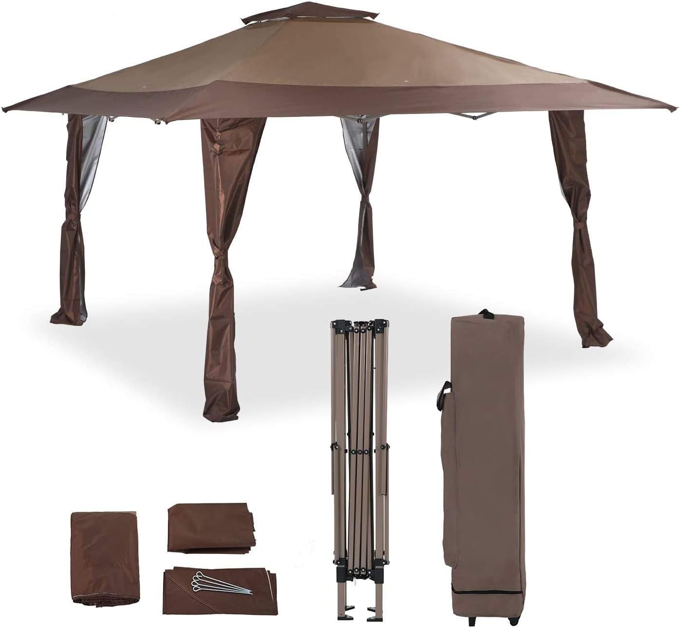 WSN Dosel Patio Gazebo, La Tienda del pabellón Pop-up con la Cortina de