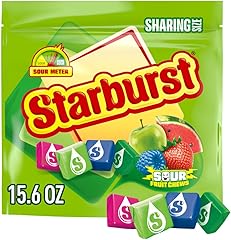 STARBURST Sour Chewy Candy Individually Wrapped Fruit Chew, Sharing Size, 15.6 Oz Resealable Bag