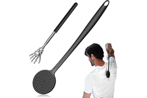 VWMYQ Back Scratcher, 2PackGifts for Men Back Scratcher ， 2025 New with 2 Silicone Scratch Surface, Deep Back Scrubber for Men/Women, Long Handle Backscratchers for Adults