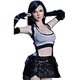1/6 Tifa Head Sculpt Female Soldier Head Carving Model Fit PH TBL 12'' Pale Action Figure Body Dolls