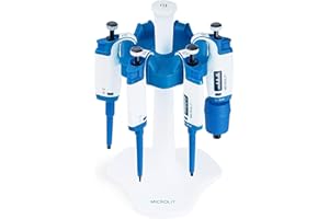 MICROLIT - Complete Starter Kit, Pipettes with 0.5-10ul, 10-100ul, 100-1000ul and 1-10ml Liquid Capacity, 4-Piece Set of Pipe