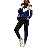 Marvmys Women's Tracksuit Set 2 Piece Sweatsuit Outfits Long Sleeve Zip Up Lounge Jogger Set with Pocket