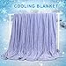 LUXEAR Cooling Blanket for Hot Sleepers Night Sweats Japanese Q-Max>0.5 Arc-Chill Cooling Fiber Keep Adults/Children Cool Twin Size Cool Summer Blanket 59 X 79in Soft Breathable All-Season-Blue